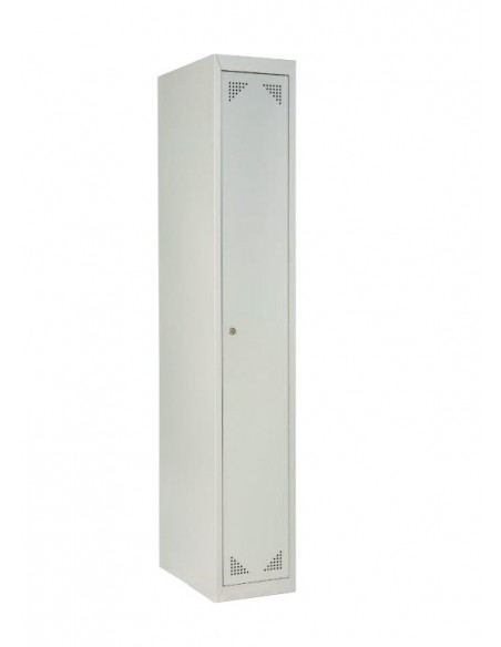 Taquilla metálica de 1 puerta ancho 30 cm. Cerrada.