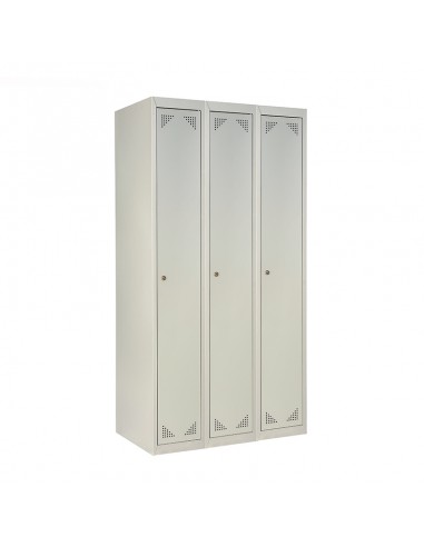 Taquilla serie ECO metálica de 1 puerta ancho 30cm. 3 módulos. GRIS