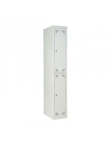 Taquilla serie ECO metálica de 2 puertas ancho 30cm. 1 módulo. GRIS