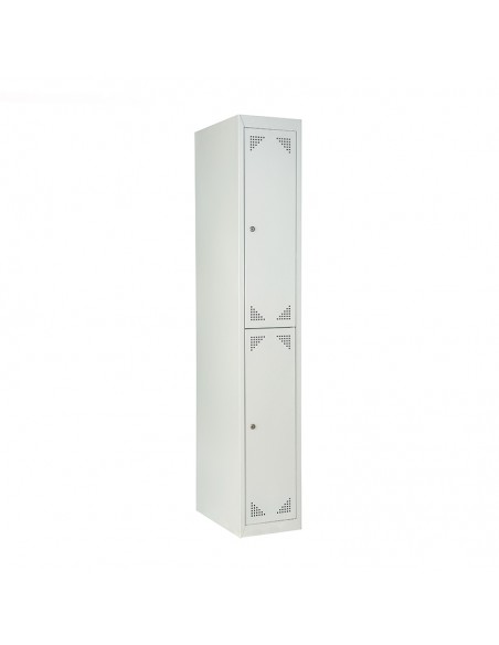 Taquilla serie ECO metálica de 2 puertas ancho 30cm. 1 módulo. GRIS