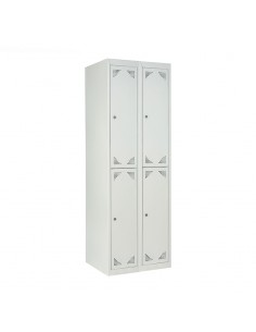 Taquilla serie ECO metálica de 2 puertas ancho 30cm. 2 módulos. GRIS