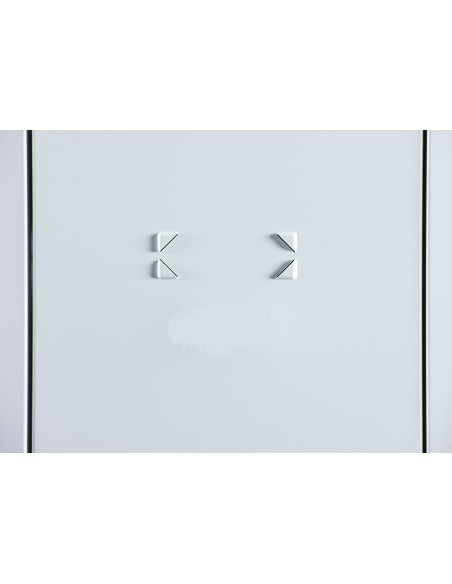 Taquilla metálica 1 puerta gris ancho 30cm 2 modulos Ekanet