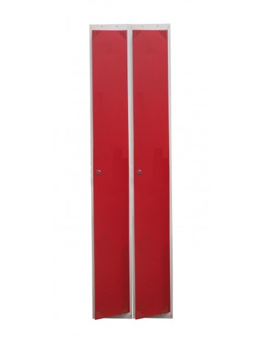 Taquilla 1 puerta ROJA ancho 30cm. Bloque de 2 taquillas.
